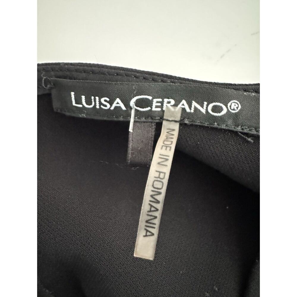 Luisa Cerano Black Long Sleeve Shift Dress Women’s Size 6 - Picture 7 of 9